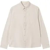 KnowledgeCotton Apparel Hemd Knowledge Cotton Apparel Men Regular Fit Melangé Flannel Shirt Greige-L