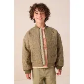 Sissy-Boy Bomberjacke Mit Smileymuster - Dunkelgrün | Größe: 110-116