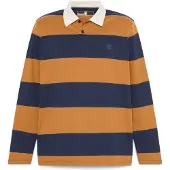 Timberland Rugby Long Sleeve Polo Dark Sapphire/wheat Boot Größe: M | Longsleeves Outlet | Herren | Blau