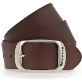 Tamaris Ledergürtel "Carmen Silver", Damen, Gr. 75, braun, Rindsleder, unifarben, Gürtel Ledergürtel, aus Rindsleder, mit Doppelschließe, 4 cm breit, Topseller