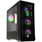 Kolink UNITY CASCADE ARGB, Midi Tower, PC, Schwarz, ATX, EATX, micro ATX, Mini-ITX, Stahl, Gehärtetes Glas, Gaming