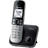 Panasonic KX-TG6851JTB, DECT-Telefon, Kabelloses Mobilteil, Freisprecheinrichtung, 200 Eintragungen, Anrufer-Identifikation, Schwarz, Grau