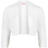 Vera Mont Strickbolero mit Struktur in Rohweiß | Gr.: XS