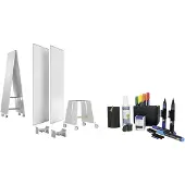 MAGNETOPLAN Design-Thinking Whiteboard Magnetisch 94 (B) x 59 (T) x 187 (H) cm Weiß Set 6 Stück