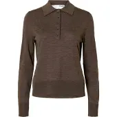 SELECTED WOMEN Slfthea Ls Knit Merino Collar Neck Noos