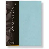 Dommelin Spannbettlaken Pastellblau (Satin 300TC)-140 x 200 cm