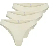 ONLY 3er-Set: Slips in Creme - L