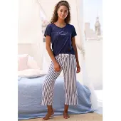 s.Oliver Pyjamaoberteil mit Frontdruck