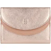 Dudu Toys Damen Geldbörse aus Leder, Beige, 13 cm lang, mit Münz- und Kartenfächern