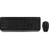 Cherry Gentix Desktop, Volle Größe (100%), Kabellos, RF Wireless, AZERTY, Schwarz, Maus enthalten
