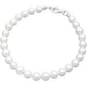 Elli Armband Muschelkernperlen Schimmernd 925 Sterling Silber Elli Weiß
