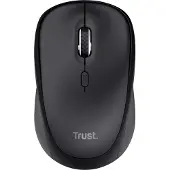 Trust ODY II Leise Tastatur Maus Set Kabellos Deutsches QWERTZ Layout, Flachen Tasten, Beidhändig Funkmaus 800-1600 DPI, Spritzwassergeschützt, EIN USB-Empfänger, für PC Computer Laptop Mac - Schwarz