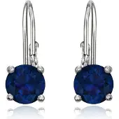 JVD Gentle silver earrings with darkue zircons SVLE0620XH2M100