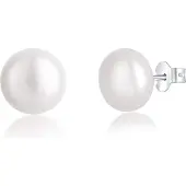 JVD Silver earrings with pearls SVLE0545XD2P1 - Diameter: 0.9 cm
