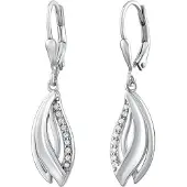 Silvego Glittering silver earrings with Nioba QREE513 zircons