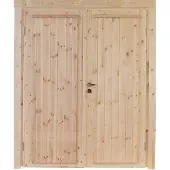WOLF Gartenhaustür "Knut 58", Doppelflügeltür, BxH: 158,8x196,5 cm