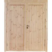 WOLF Gartenhaustür "Knut XL 58", Doppelflügeltür, BxH: 158,8x208 cm