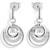 Modesi Shiny silver earrings with zircons J230CZ-WN