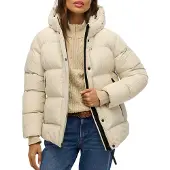 Superdry für Damen. W5012004A Kapuzenjacke 5 Baffle Sports Puffer beige (XL), Lässig, Polyester