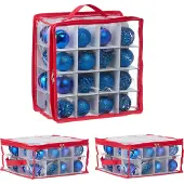 Relaxdays 3x Weihnachtskugel-Aufbewahrungsbox