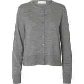 Selected Damen Pullover & Cardigans Slfthea Ls Knit Merino Cardigan - Grijs - Größe S