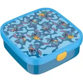 Mepal Stitch Brotdose groß mit Bento-Einsatz und Gabel Campus - Vesperdose - Einschulung