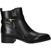 Tamaris Stiefelette , Damen, Gr. 39, schwarz, Glattleder, unifarben, Schuhe Stiefelette, Businessschuh, Ankleboots mit T-Logoverzierung, Topseller