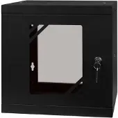 Direktronik Rack Cabinet 10" 6U 300mm Glass Door Black RC10-6U-300GB Stalflex