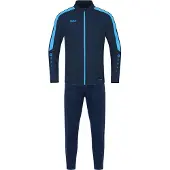 Jako Kinder Trainingsanzug Polyester Power M9123-910 128 - Marine/Skyblue - 128