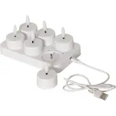 Star Trading LED Teelicht 6 Pack Flamme, Weiß, Schlafzimmer, Esszimmer, Wohnzimmer, IP20, 6 Glühbirne(n), LED, Warmweiß