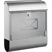 Alco 8608 Briefkasten mit Zeitungsbox, ca. 36 x 40 x 11 cm, silber