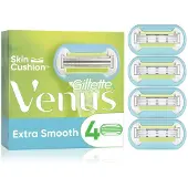 Gillette Venus Rasierklingen 4 Stück für empfindliche Haut mit Schmierstreifen und Komfortlamellen