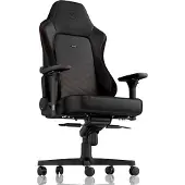Noblechairs Hero PolyurethanLeather, Luftgefüllter Sitz, Gepolsterte Rückenlehne, Schwarz, Schwarz, Rot, Stahl, Schwarz