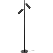 Lucide Stehlampe Clubs, schwarz, für Wohn- / Esszimmer, Aluminium, Modern, Stehlampe