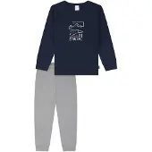 Schiesser Pyjama Boys World in grau-mel. | Gr.: 92
