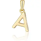 JVD Minimalist Gold Plated Letter "A" Pendant SVLP0948XH2GO0A