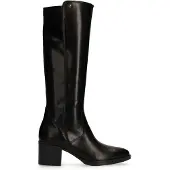 No Stress Schwarze Lederstiefel mit Absatz | Größe 36