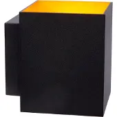 Lucide Eckige Wandleuchte Xera in schwarz, gold, G9