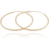 JVD Gold plated silver earrings rings SVLE0216XD5RO - Diameter: 4.5 cm