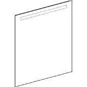 Geberit Lichtspiegel OPTION BASIC SQUARE LED-Bel oben Alu eloxiert 800x900x32mm