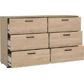 Ebuy24 Sofia Kommode 6 Schubladen Eiche Nachbildung.
