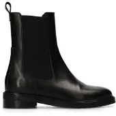 Manfield Schwarze Chelsea Boots aus Leder | Größe 39