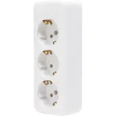 Kopp Steckdosenleiste ohne Schalter 3fach Arktis-Weiss ohne Stecker 120301007
