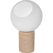 Lucide Tischlampe Davin, creme / amber, für Wohn- / Esszimmer, Stein, Tischlampe