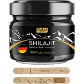 Raibu Shilajit Mumijo Himalaya Harz mit 85 Spurenelementen & Fulvinsäure, ISO-zertifizierten – 30 g Paste