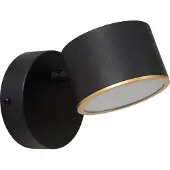 Lucide Wandlampe Gian, dimmbar, schwarz, für Wohn- / Esszimmer, Metall, Modern, LED Wandleuchte, Wandlampe Innen