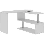 Dmora Schreibtisch Weiß Eckig 120x50x75 cm 2 Schubladen