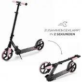 Kinderkraft FREELY Scooter Pink – klappbarer Cityroller für Kinder ab 5 Jahren & Erwachsene bis 100 kg