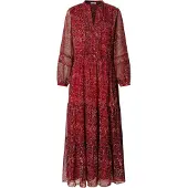 Pepe Jeans für Damen. PL9537703 Miley rotes Kleid (S), Lässig, Polyester, Langarm