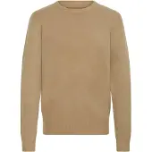 Casual Friday klassischer CFHeine Herren Grobstrickpullover mit Label-Detail Strickpullover 20505605-1713121 Beige